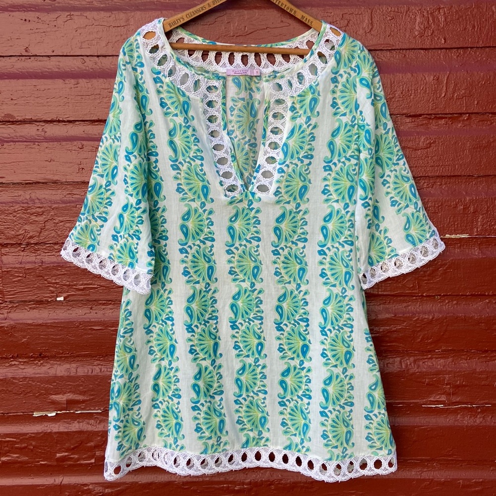 Vintage Calypso Christiane Celle Cotton Tunic Women's Size 1
